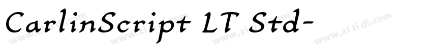 CarlinScript LT Std字体转换